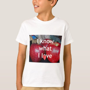 "Jag vet vad jag Kärlek" - Apple-ThLED-design T-shirt