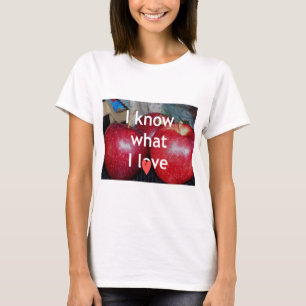 "Jag vet vad jag Kärlek" - Apple-ThLED-design Tee Shirt