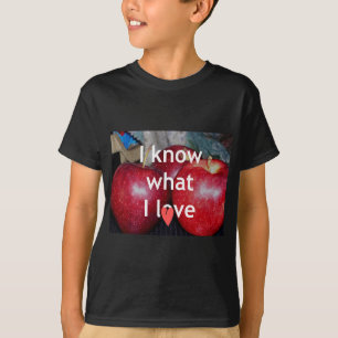 "Jag vet vad jag Kärlek" - Apple-ThLED-design Tröja