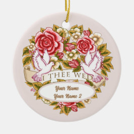 Jag vigs till dig specialdesignad vigselornament julgransprydnad keramik