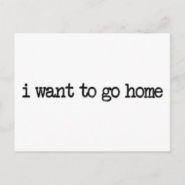 Jag vill åka hem vykort