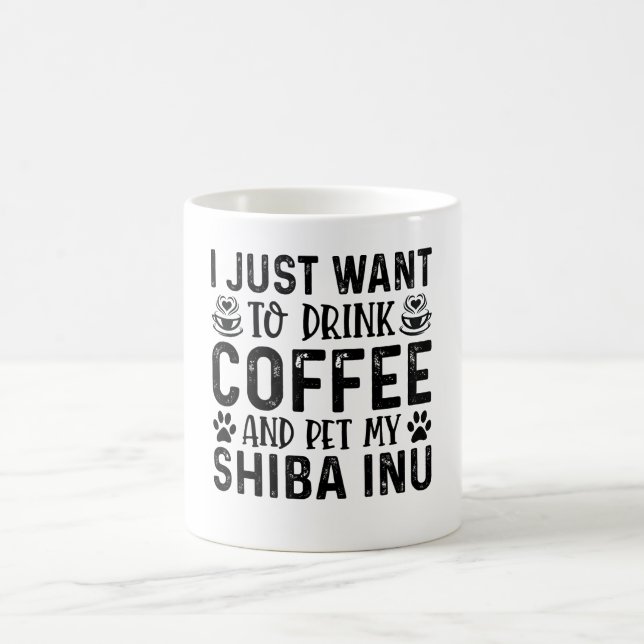 Jag vill äta min Shiba Inu Kaffemugg (Center)
