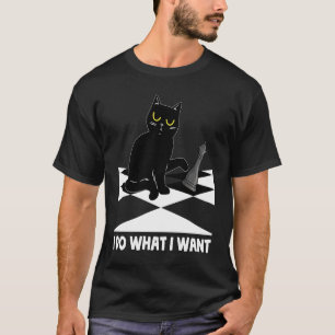 Jag vill att Chess Biet Checkmate ska gå till katt T Shirt