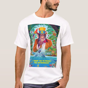 Jag vill att du Anpassaden textmiljömall T Shirt