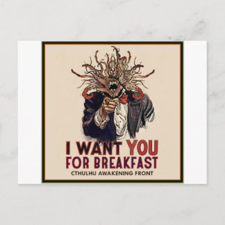 Jag vill att du äter frukost vykort