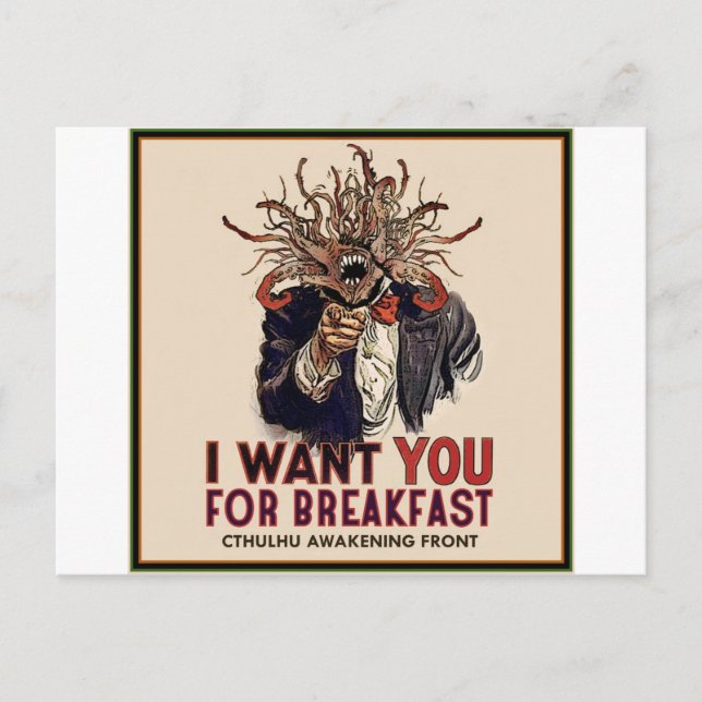 Jag vill att du äter frukost vykort (Framsida)