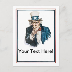 Jag vill att du farbror Sam anpassar din text Vykort