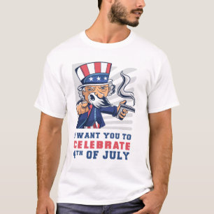 Jag vill att du firar den 4 juli t shirt