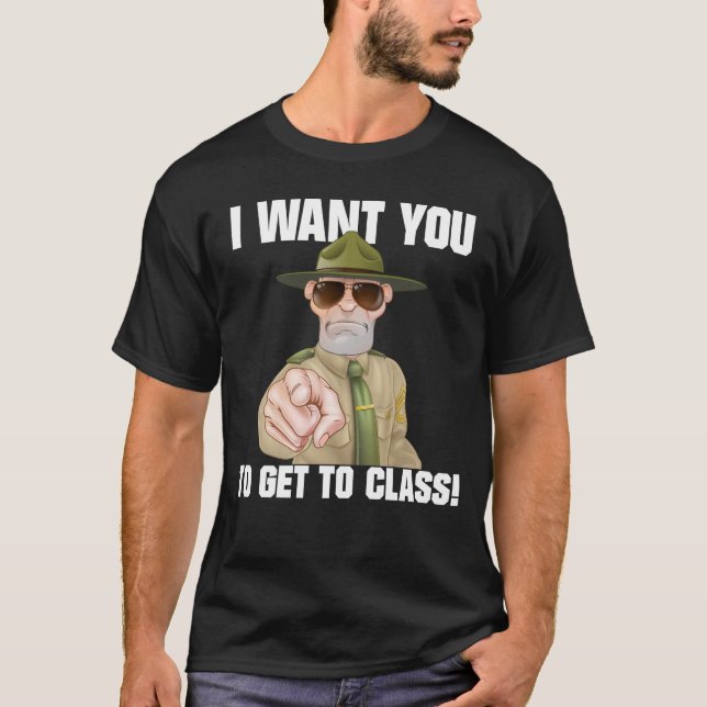 Jag vill att du går till klasslärare Back to schoo T Shirt (Framsida)