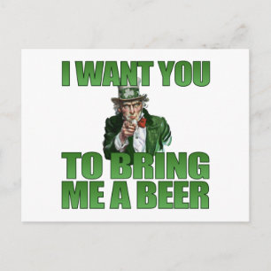 Jag vill att du ger mig ett Beer-vykort Vykort