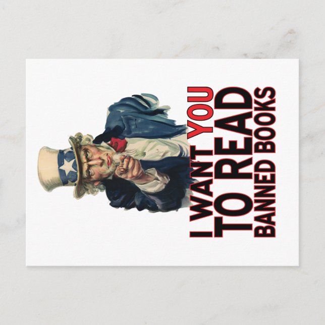 JAG VILL ATT DU LÄSER FÖRBJUDET BOKAR VYKORT (Framsida)