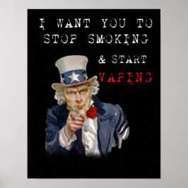 Jag vill att du Poster farbror Sam Vape Premium