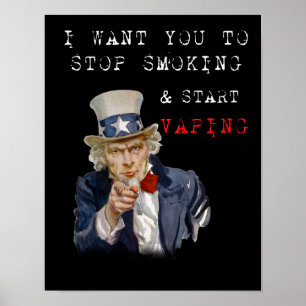 Jag vill att du Poster farbror Sam Vape Premium