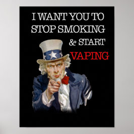 Jag vill att du Poster farbror Sam Vape Premium