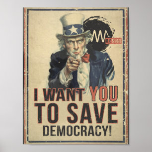 Jag vill att du Poster Spara Demokratiprotesten