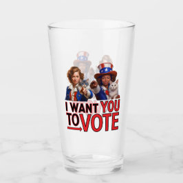 JAG VILL ATT DU SKA RÖSTA (Cat Dam) Glaskopp