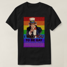 Jag vill att du ska vara gay t shirt