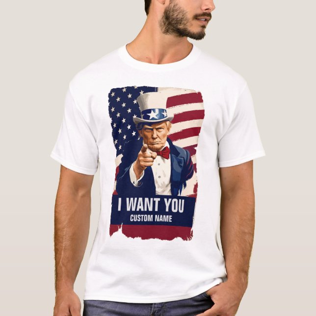 Jag vill att du Trump T-shirt (Framsida)