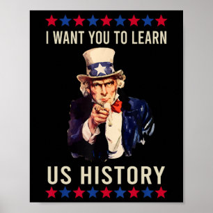 Jag Vill Att Du Undervisar Oss I Amerikansk Histor Poster