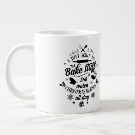 Jag vill bake /jul Quote/ Personlig mugg Jumbo Mugg