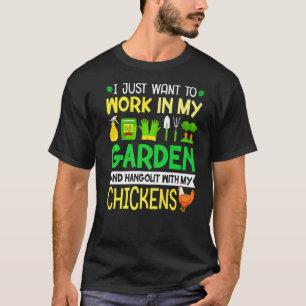 Jag Vill Bara Arbeta I Min Trädgård Och Umgås Snyg T Shirt