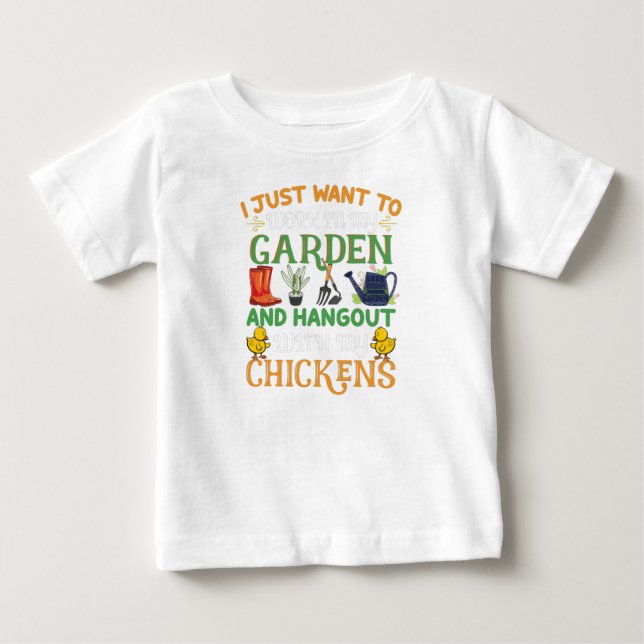 Jag Vill Bara Arbeta I Min Trädgård & Umgås Med Hö T Shirt (Framsida)