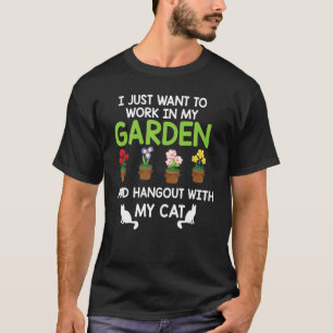 Jag Vill Bara Arbeta I Min Trädgård Umgås Med Min T Shirt