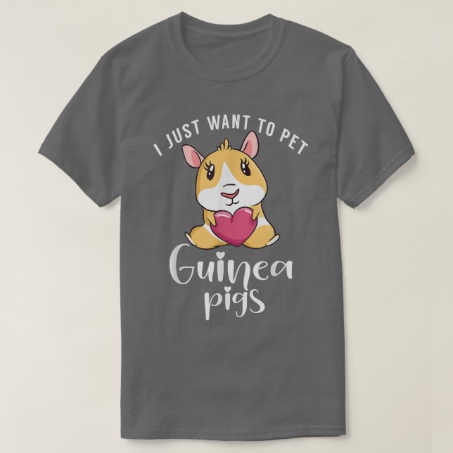 Jag vill bara äta Cute Guinea T-Shirt (Design framsida)
