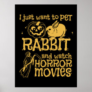 Jag vill bara äta kanin och Halloween Poster