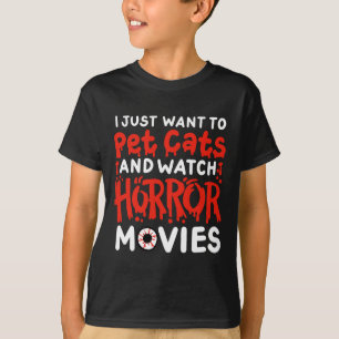 Jag vill bara äta katter och titta på filmen. t shirt