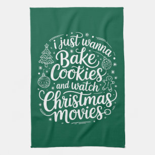 Jag Vill Bara Baka Kakor Titta På Julfilmer Kökshandduk