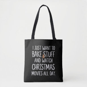 Jag Vill Bara Baka Något Titta På Julfilmer Tygkasse