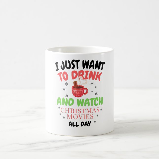 Jag vill bara dricka hett choklad kaffemugg (Center)