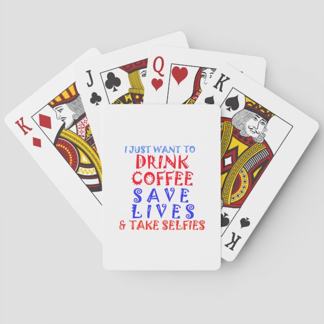 Jag vill bara dricka kaffe casinokort (Baksidan)