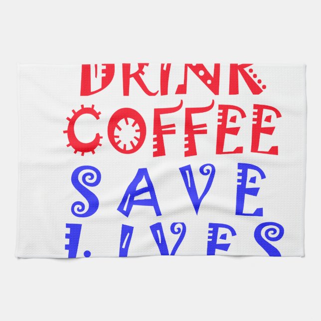 Jag vill bara dricka kaffe kökshandduk (Horisontell)