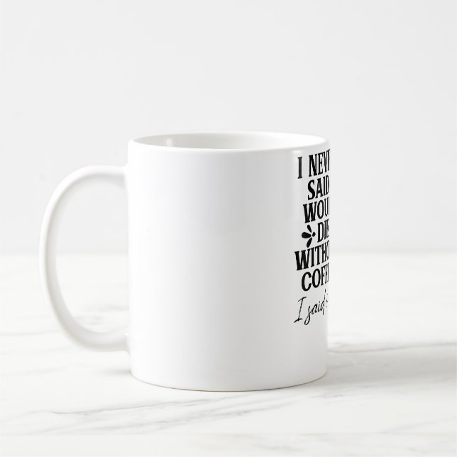 Jag vill bara dricka kaffe och äta min hundLusnyj Kaffemugg (Vänster)