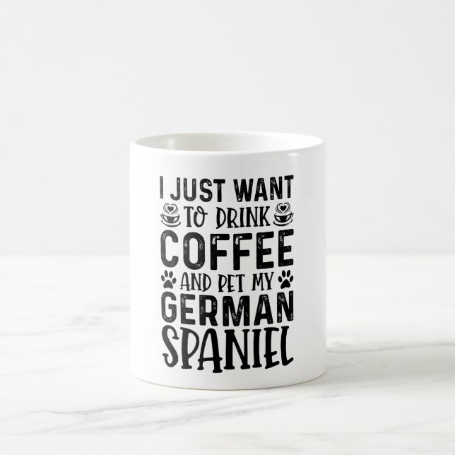 Jag vill bara dricka kaffe och äta tyska spanjorer kaffemugg (Center)