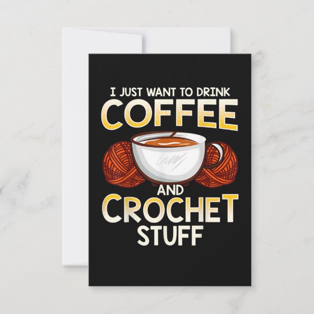 Jag vill bara dricka kaffe och Crochet Saker (Framsida)