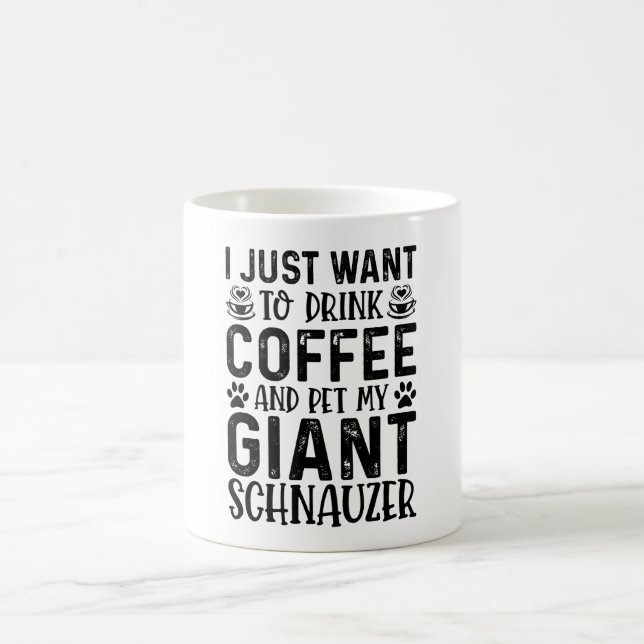Jag vill bara dricka kaffe och Pet Giant Schnauze Kaffemugg (Center)