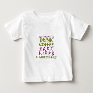 Jag vill bara dricka kaffe och ta själar tee shirt