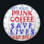 Jag vill bara dricka kaffe piltavla<br><div class="desc">Energiera ditt utrymme med vår "Jag vill bara dricka kaffe, Spara Lives och ta hand om dina egna" feta textutskrift. Fyll i ditt hem eller kontor med en liten bit humor och motivation genom vår "Jag vill bara dricka kaffe, Spara Lives & Take Seleves" fet textutskrift, som finns på Achempongs...</div>