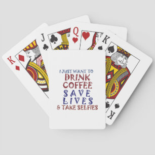 Jag vill bara dricka kaffe Spara liv Spel Kort
