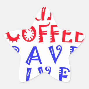 Jag vill bara dricka kaffe stjärnformat klistermärke