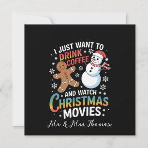 Jag vill bara dricka kaffebevakning julfilmer inbjudningar