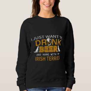 Jag vill bara dricka öl och vänta med Husky Terr T Shirt
