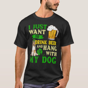 Jag vill bara dricka öl och vänta med min Shetlan T Shirt