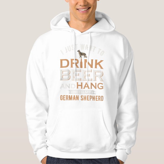 Jag vill bara dricka öl och vänta med mitt hoodie (Framsida)