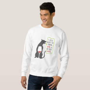 Jag vill bara dricka vin och rädding hundar sweatshirt