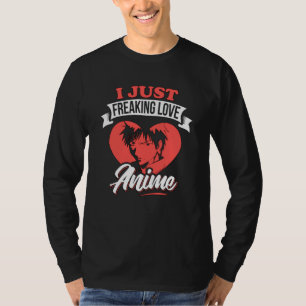 Jag vill bara frysa Kärlek Anime-citatet   Snygg d T Shirt
