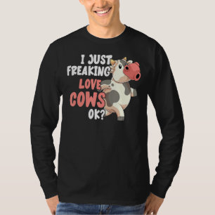 Jag vill bara frysa Kärlek Cows Ok Funny Farmer Fa T Shirt